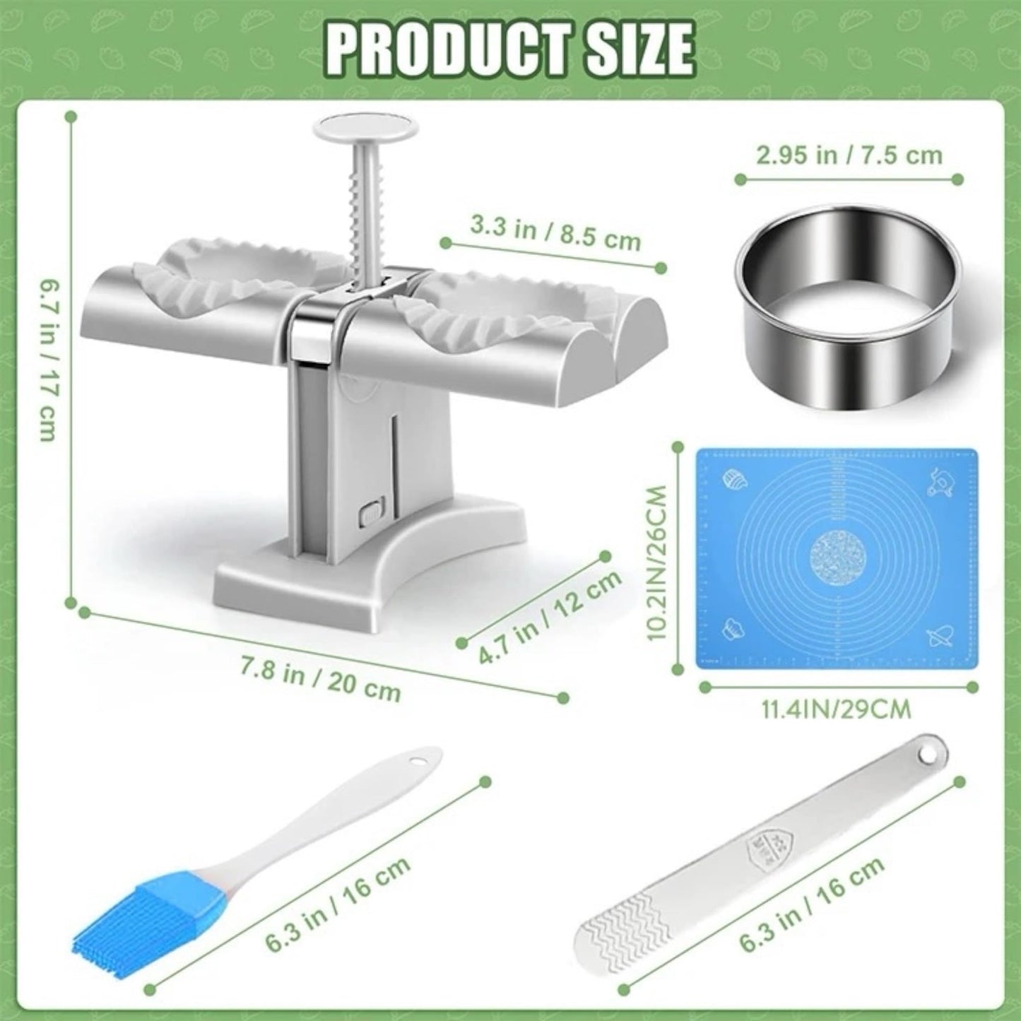 Dumpling Maker Machine-Set of 6 Pieces Easy and Quick To Prepare Using This Empanada Maker Press Share Time With Family/Friends With The Automatic Dumpling Maker Chinese Dumpling.