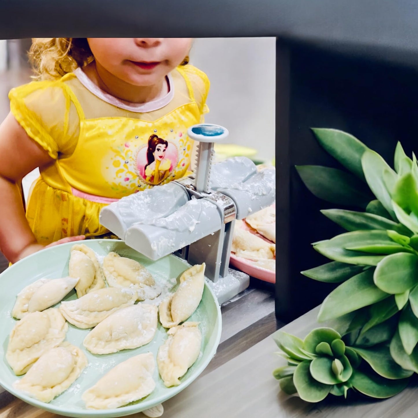 Dumpling Maker Machine-Set of 6 Pieces Easy and Quick To Prepare Using This Empanada Maker Press Share Time With Family/Friends With The Automatic Dumpling Maker Chinese Dumpling.